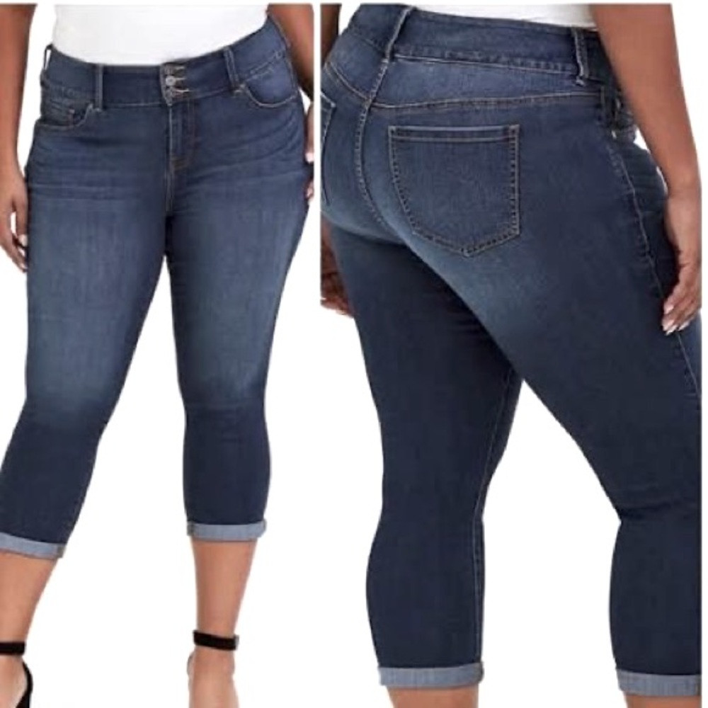 Torrid Crop Jegging Jeans dark blue (size 16)